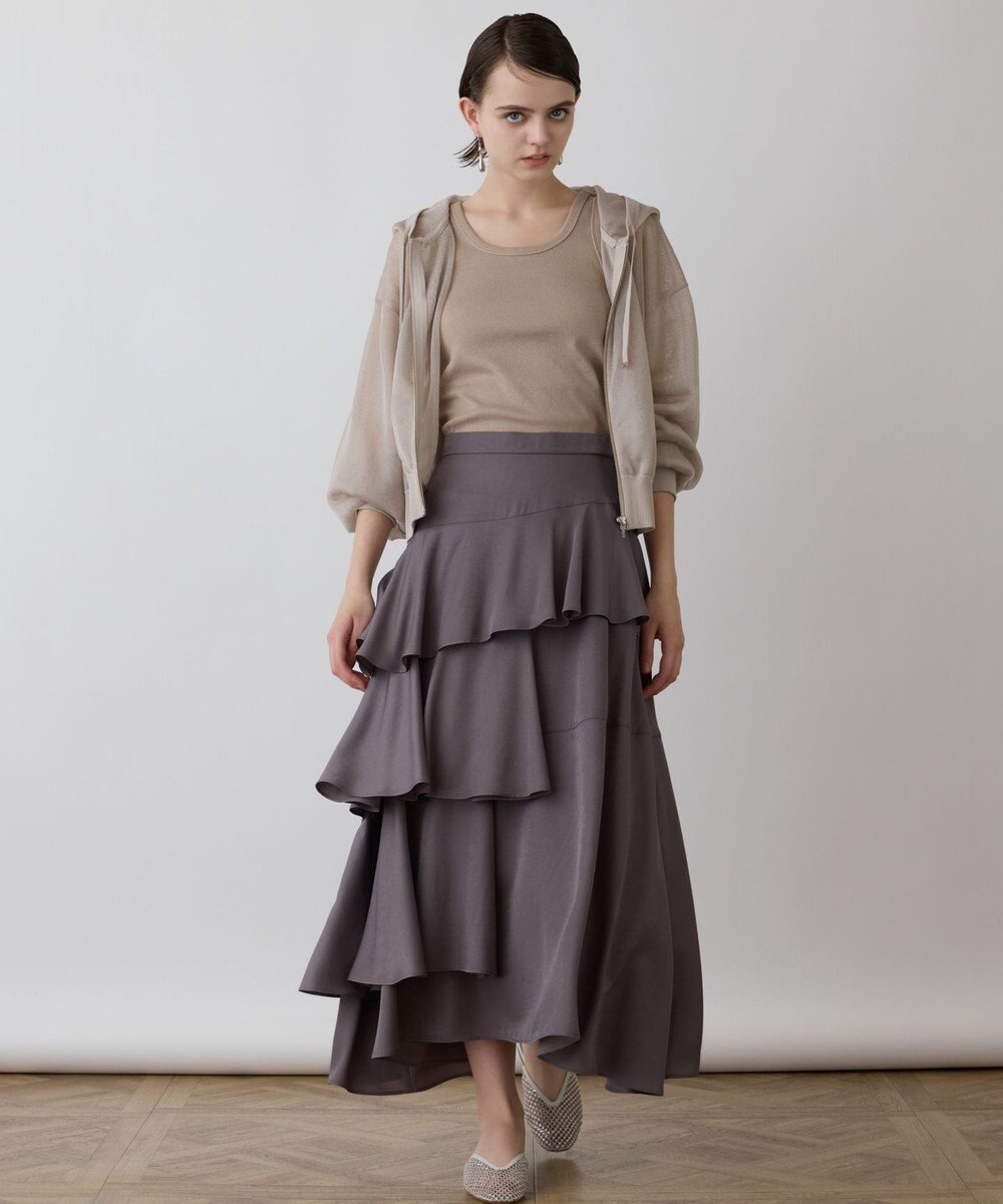 GRACE CONTINENTAL シアーニットパーカー 