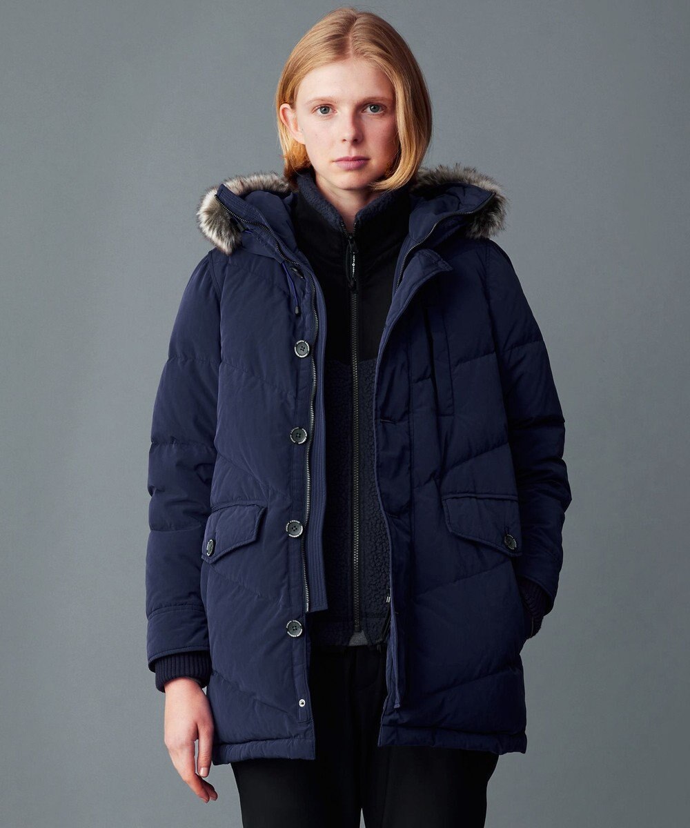 JOSEPH ABBOUD MOUNTAIN  【サスティナブル/ECO撥水/ECOファー/9ポケット/男女兼用】Pe/Nyピーチ ダウンコート 