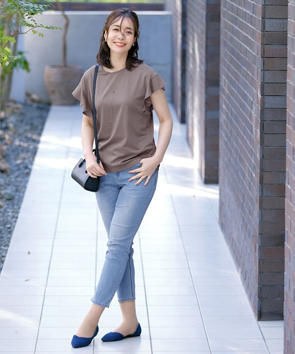 Tiaclasse 【洗える】フリル袖ポンチプルオーバー 