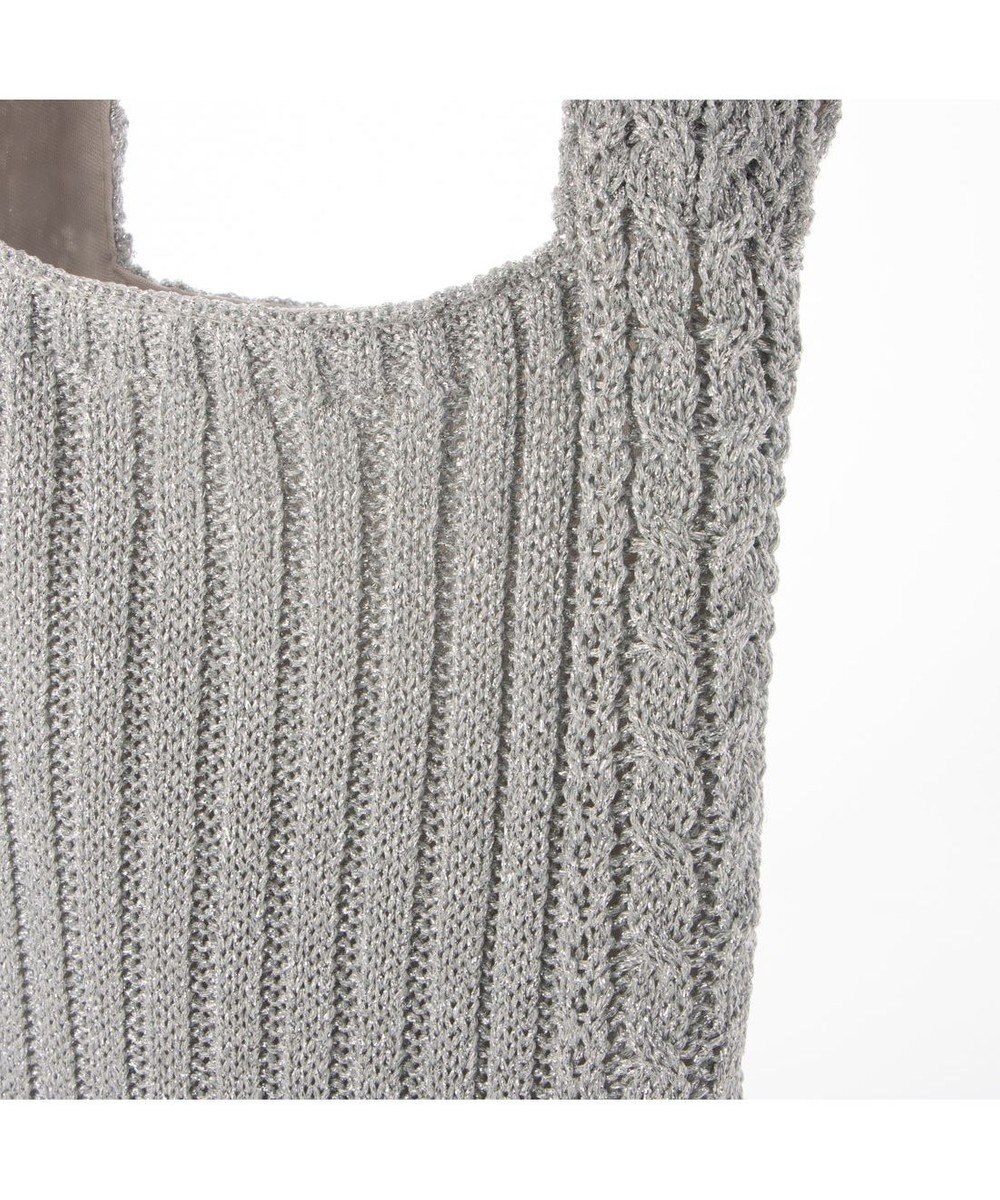 UNBILLION カシュカシュ cachecache / ケーブル編みラメショッパーミニトート 