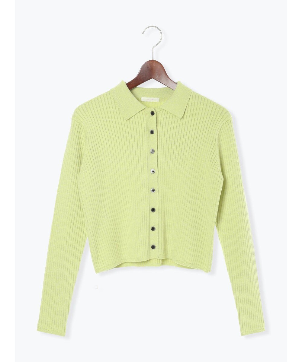 Te chichi ポロカラークロップトカーディガン 