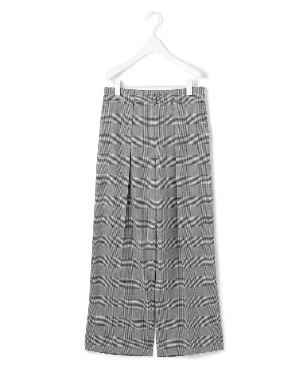 ICB 【洗える】ウール2WAYストレッチ ワイドストレートパンツ 