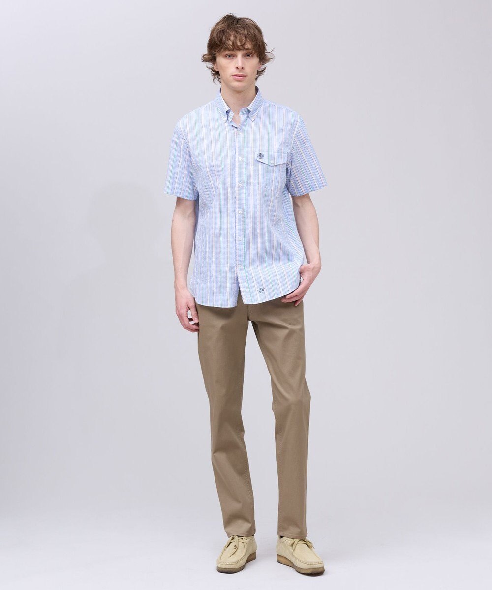 J.PRESS MEN 【Aero Weave】クールマックスサッカー ストライプ シャツ / B.D. 