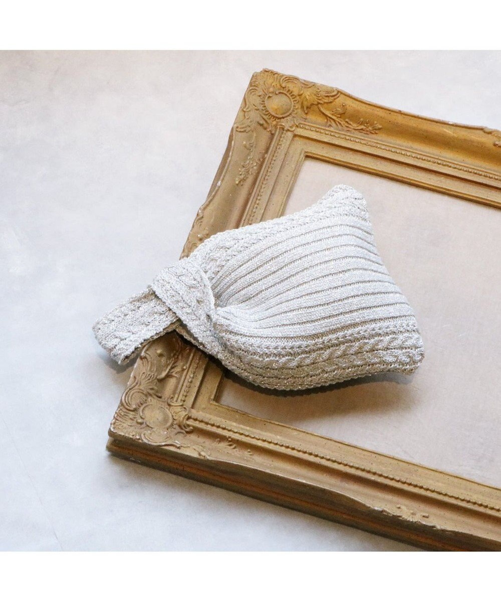 UNBILLION カシュカシュ cachecache / ケーブル編みラメショッパーミニトート 