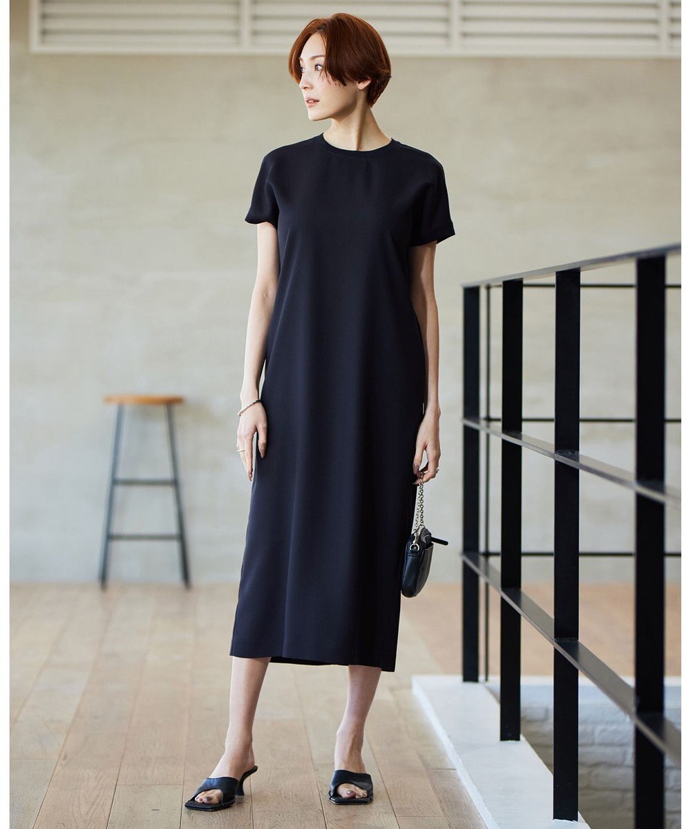 ICB 【接触冷感・UVケア・速乾・洗える】FluidBackSatin ワンピース 