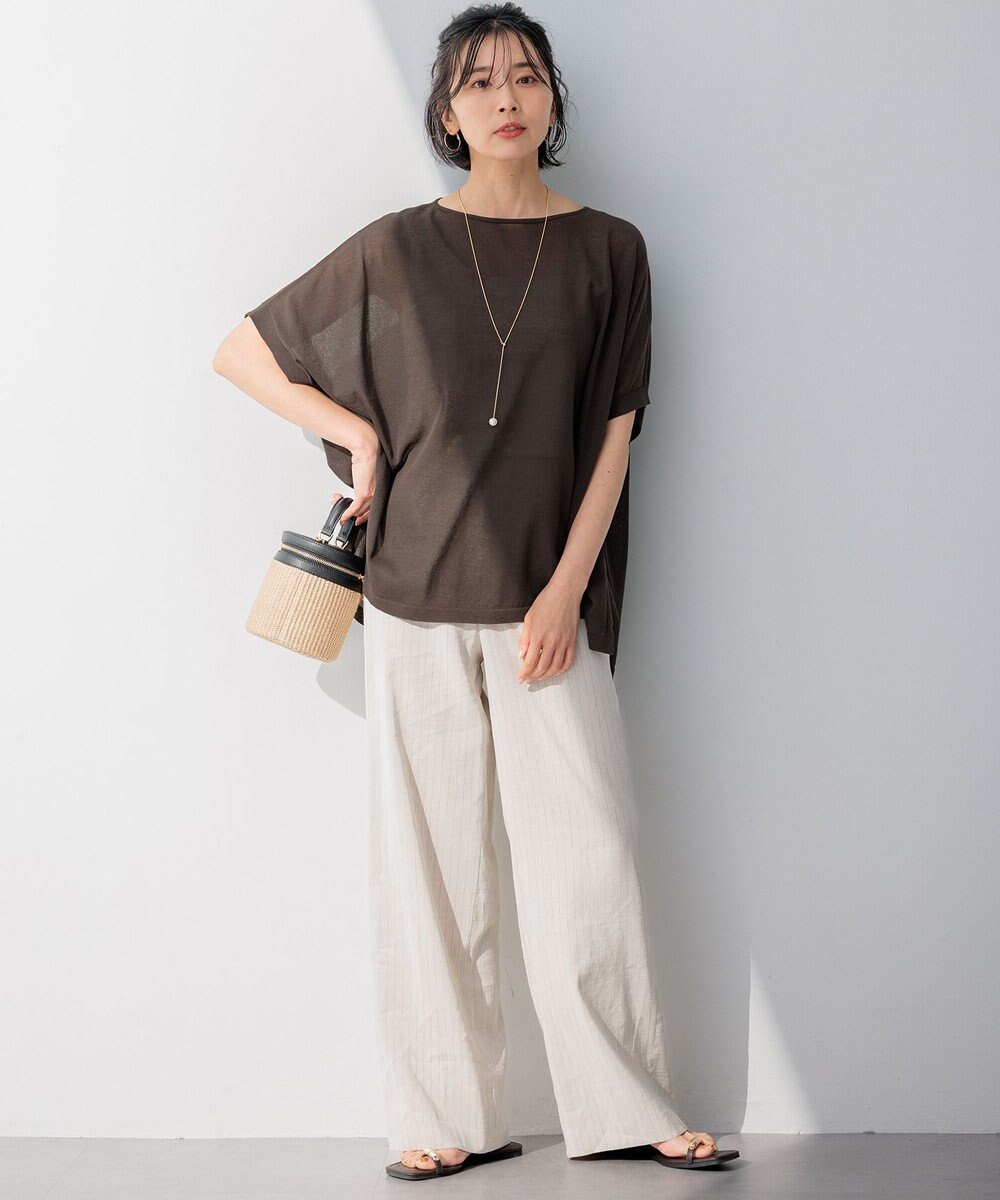 23区 L 【洗える】ライトシアーニット プルオーバー 