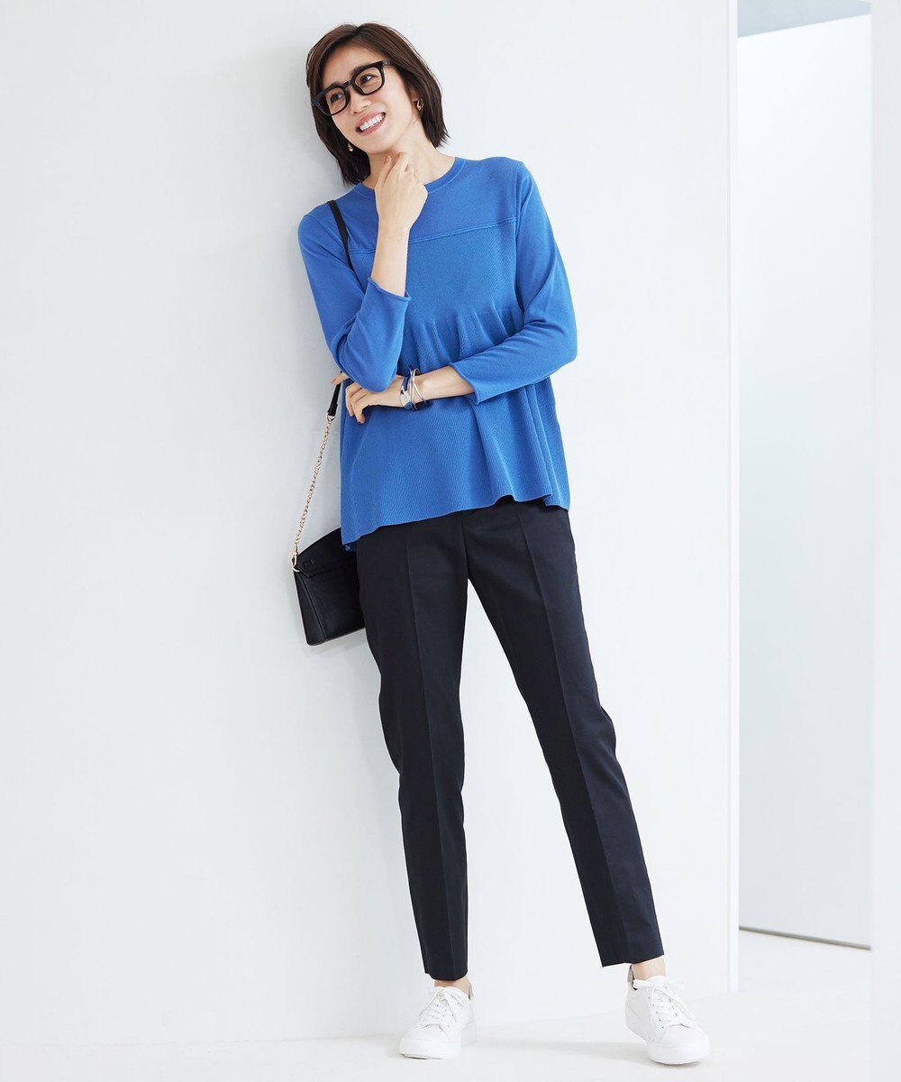 自由区 S 【UVカット・接触冷感・洗える】コットンサテンテーパード パンツ 