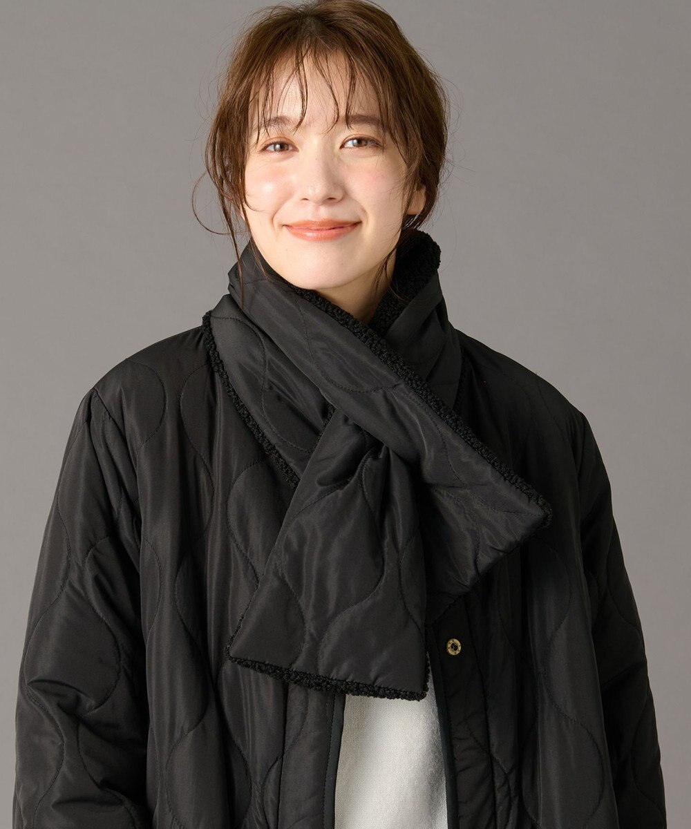 ANY L 【マフラー付き】キルトリバーシブルコート 