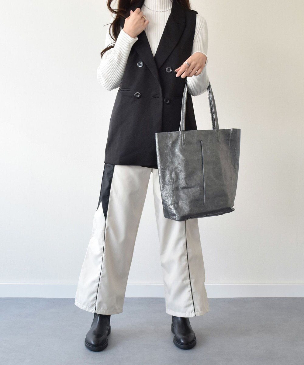 INTER-CHAUSSURES 【ANDREA CARDONE ITALI】メタリックレザートートバッグ 