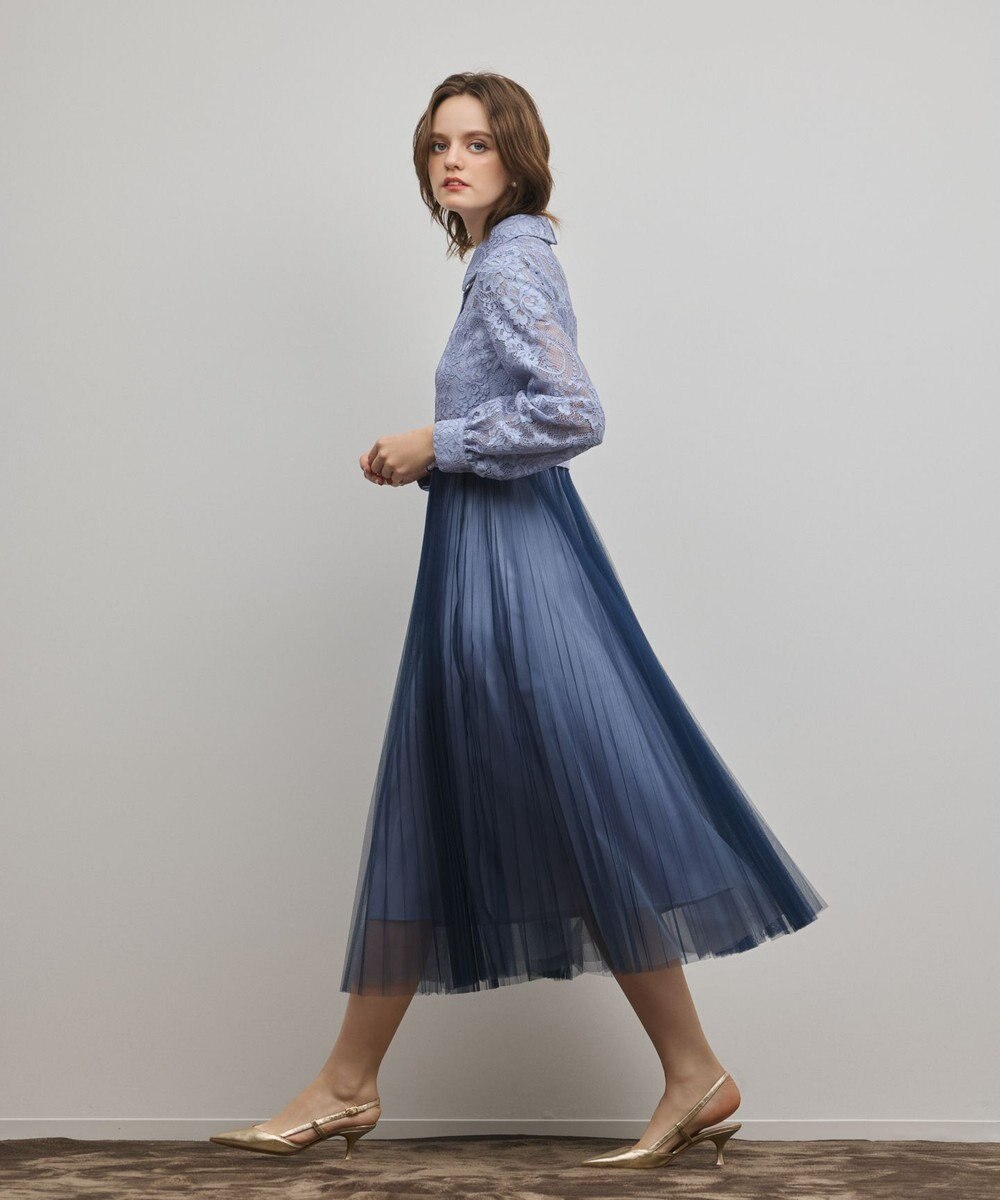 GRACE CONTINENTAL コードレースプリーツワンピース 