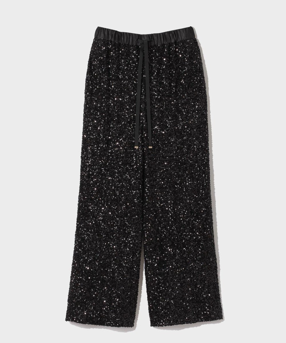 GRACE CONTINENTAL スパンコールニットパンツ 
