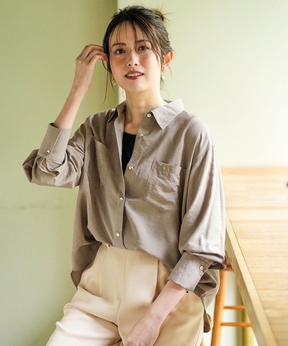 ANY SIS シアーダブルポケット シャツ 