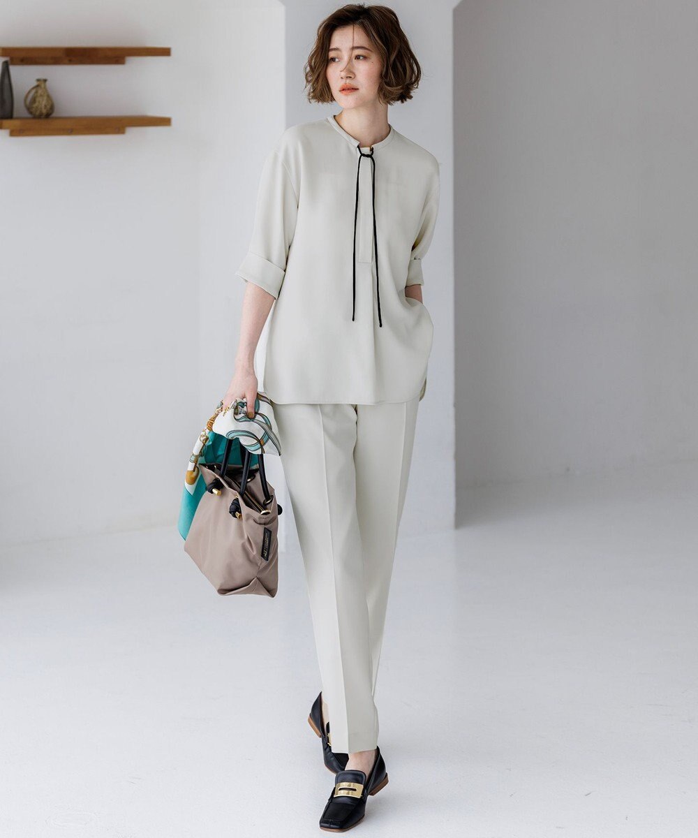 23区 S 【Oggi・CLASSY.掲載】ストレッチジョーゼット テーパード パンツ 