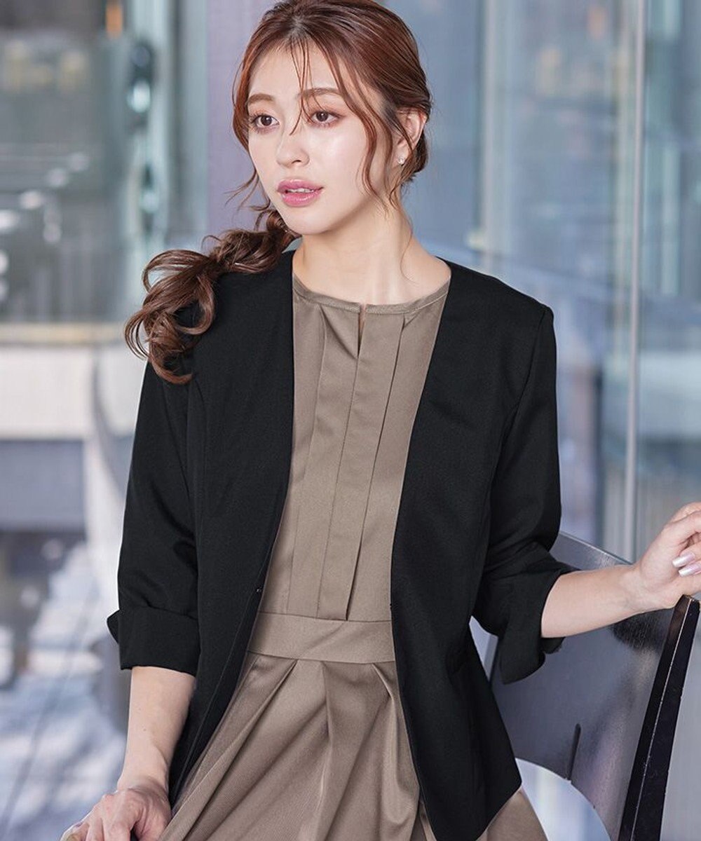 Tiaclasse 【吸水速乾・接触冷感・UVケア・防シワ・洗える】カチオンカラーレスジャケット 