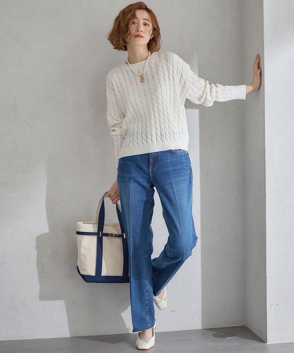 23区 S 【Oggi4月号掲載/洗える】コットンギマ ケーブル ニット 