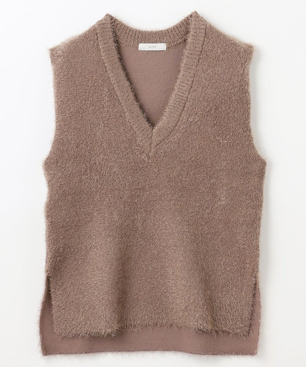 ANY L 【洗濯機可】フェザーニットベスト 