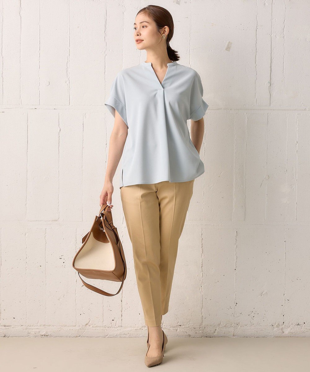 組曲 【WEB限定】ライトジョーゼットスキッパー ブラウス 