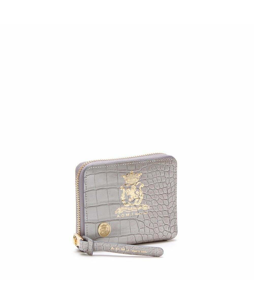 A.D.M.J. 【牛革】クロコ型押しスモールウォレット 