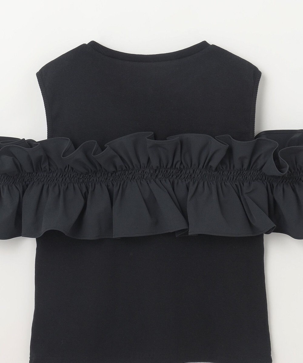 GRACE CONTINENTAL フリルリブカットトップ 