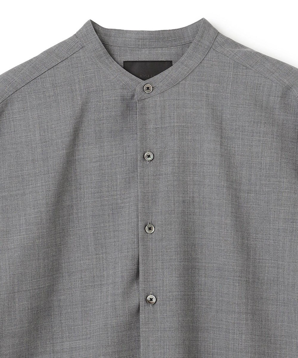 JOSEPH HOMME 【HIGH GRADE LINE】テックウールポプリン    バンドカラーシャツ 