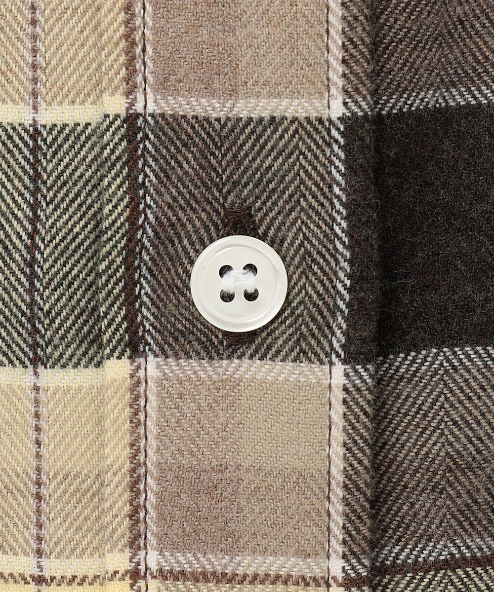 23区 CANCLINI メルトン バンドカラーシャツ 