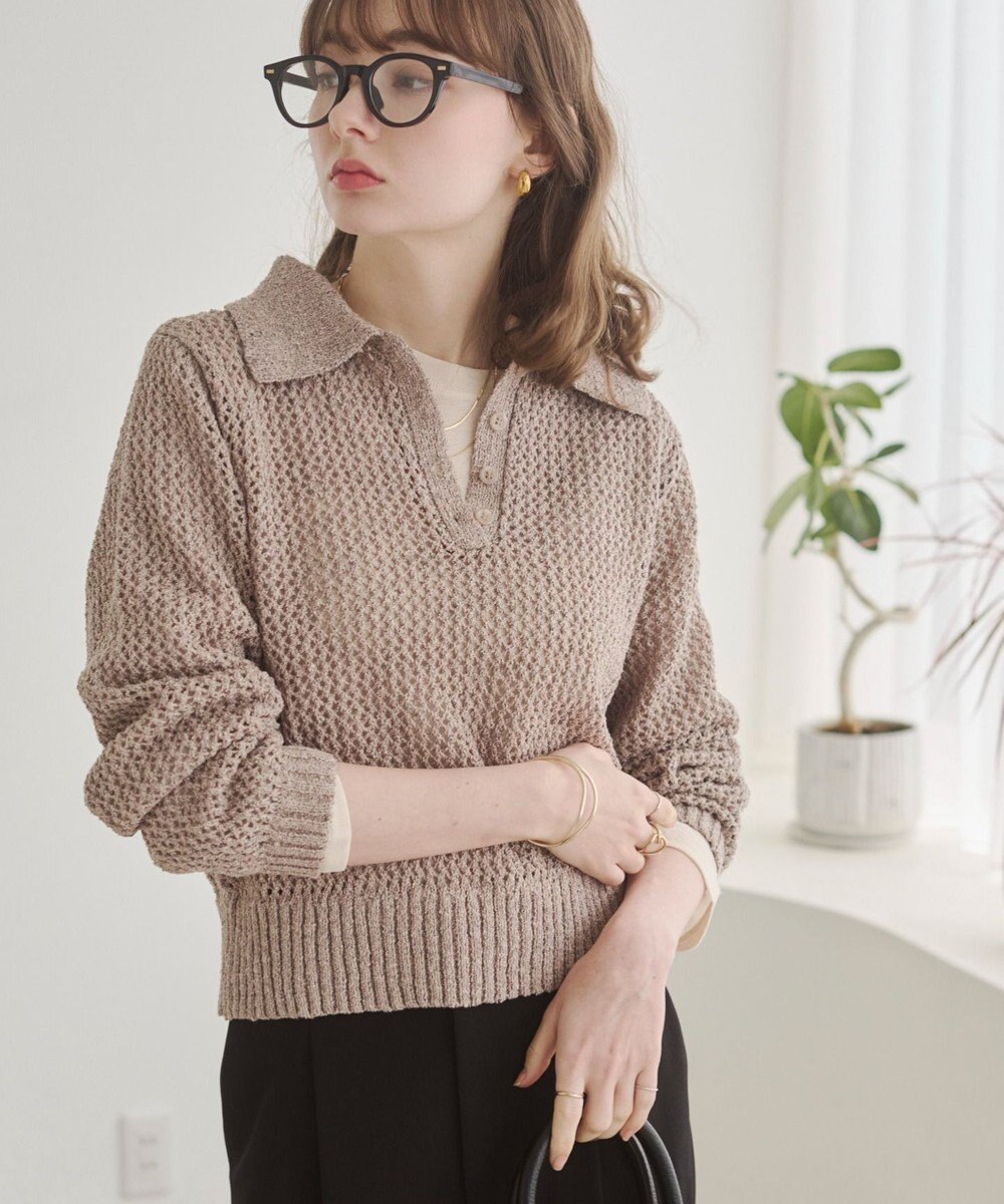 WEGO 【ANGIE VINTAGE】MIXメッシュポロニット 