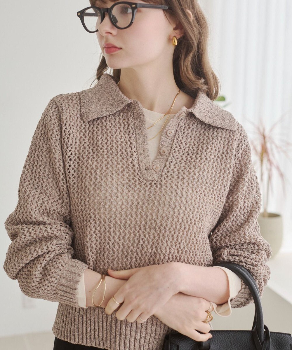 WEGO 【ANGIE VINTAGE】MIXメッシュポロニット 