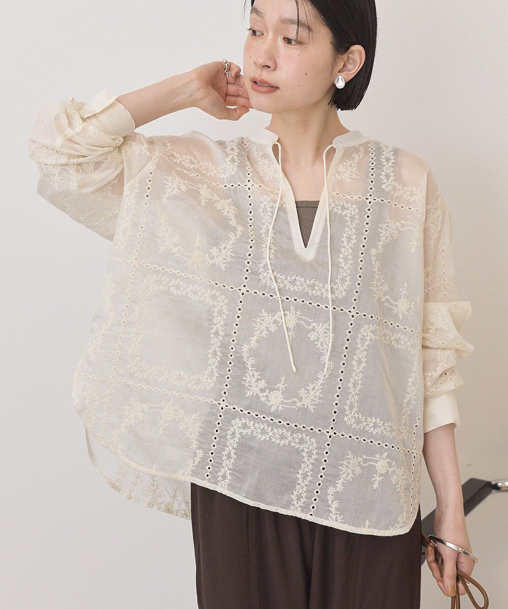 AMERICAN HOLIC スキッパーレースブラウス 