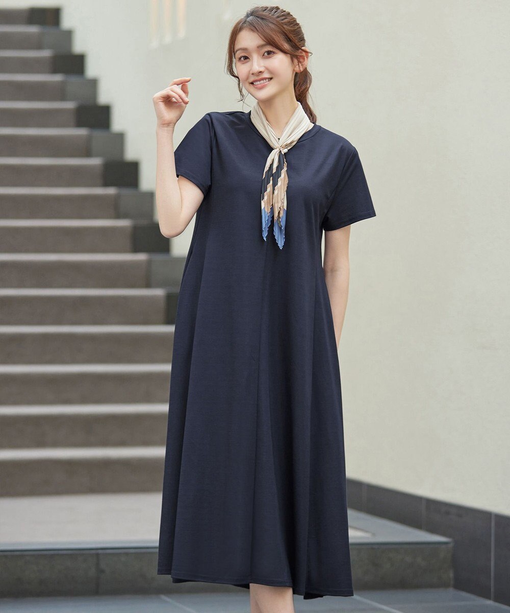 Tiaclasse L 【おのののかさん着用】冷凛(ひやりん)カノコAラインフレアワンピース 