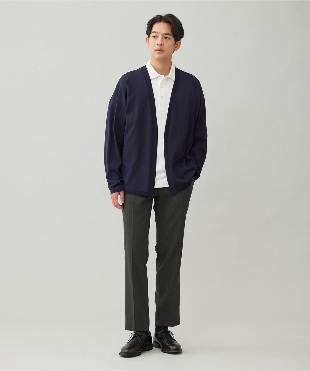 UNFILO MENS 【OCEANS 雑誌・web・YouTube 掲載】WOOL TOUCH 機能美パンツ スリム【東レ開発のウール見え高機能素材】 