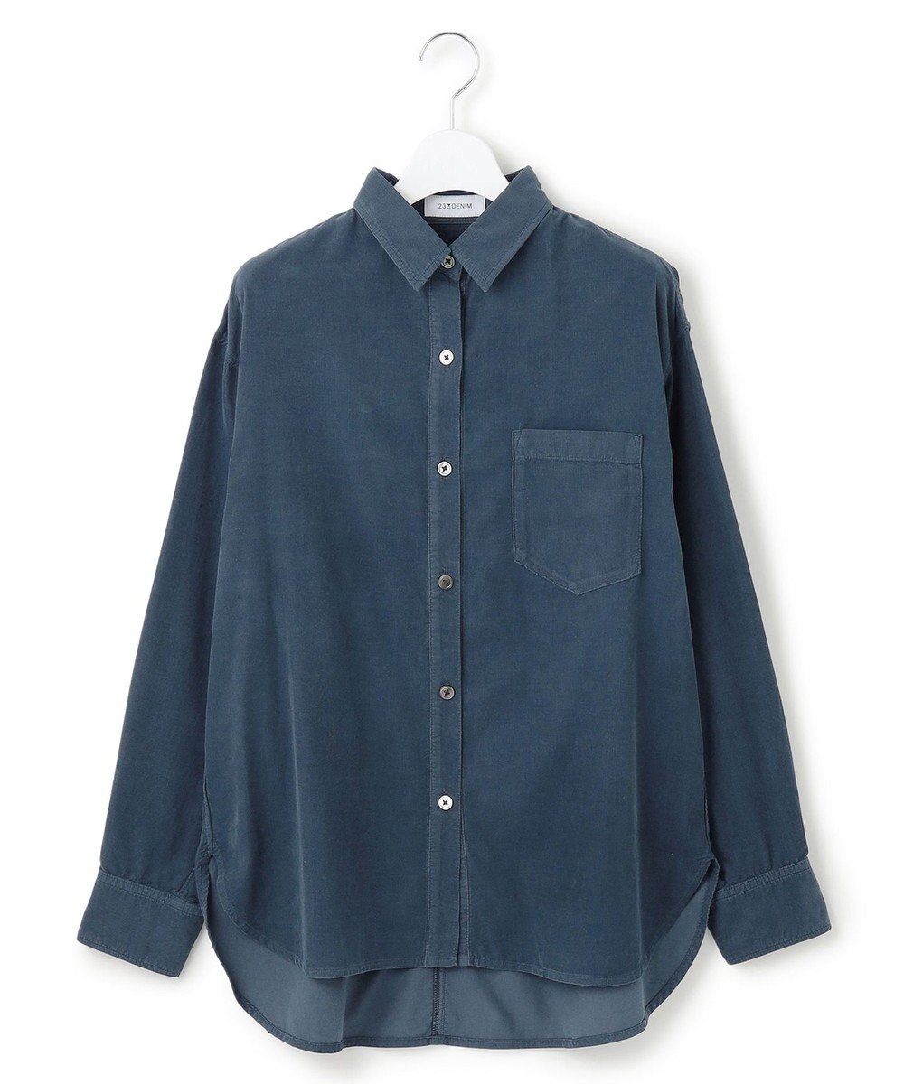 23区 【見上愛さん着用/Oggi11月号掲載】コットン コーデュロイ シャツ 