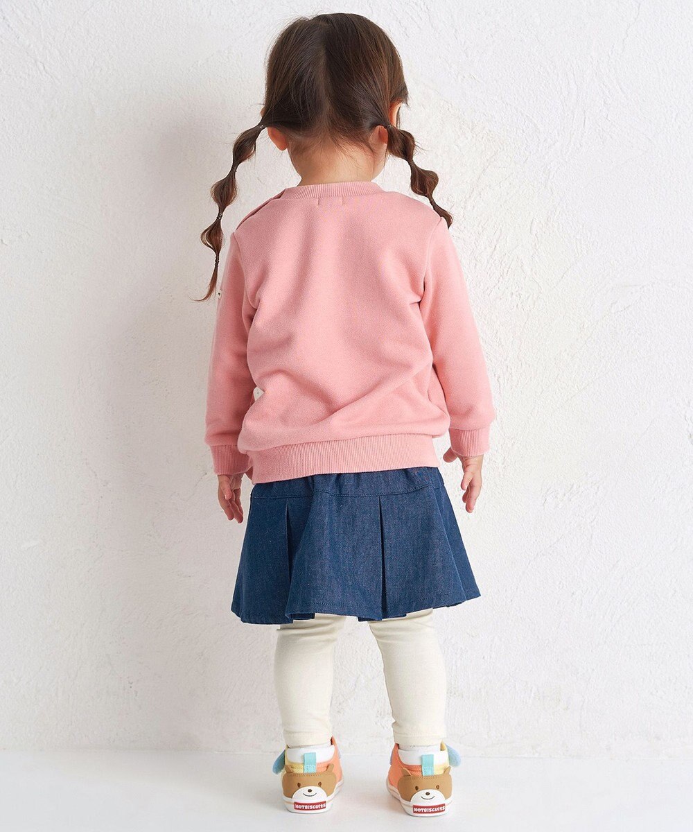 MIKI HOUSE HOT BISCUITS 【70-120cm】【Everyday Series】ワンポイント くすみカラー裏毛パイルトレーナー 