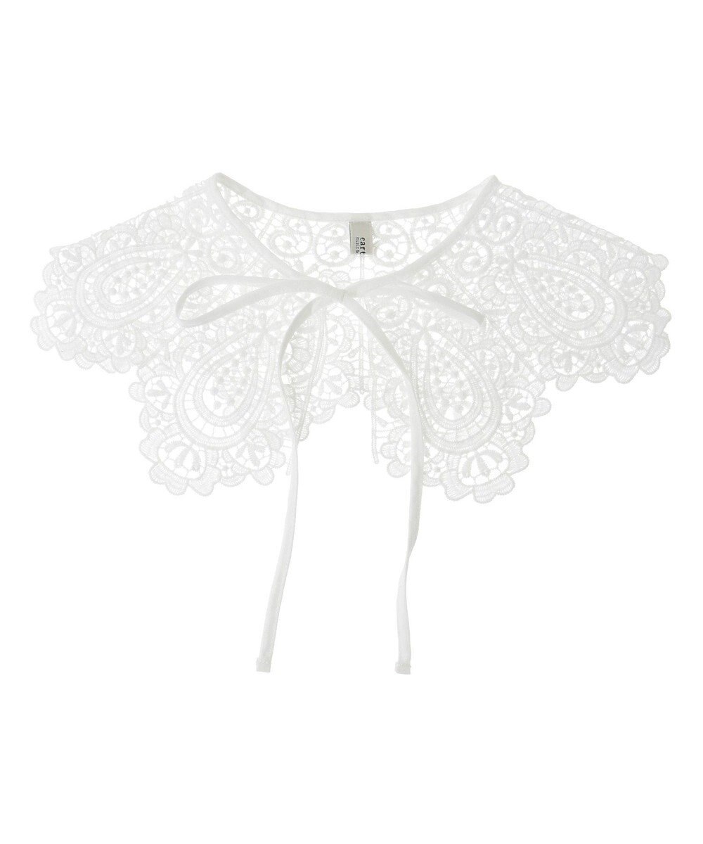 earth music&ecology スカラップレース付け襟 