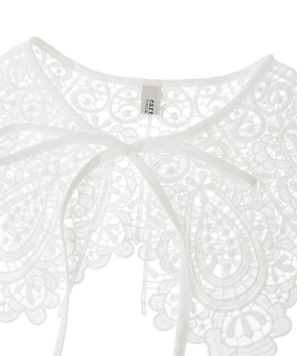 earth music&ecology スカラップレース付け襟 