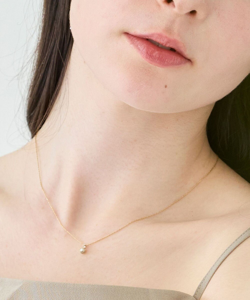 Phoebe 〈金属アレルギー対応〉パールブルームネックレス　小粒パール 