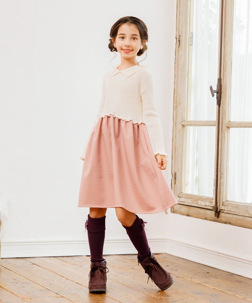 組曲 KIDS 【110-140㎝】千鳥ドッキング ワンピース 