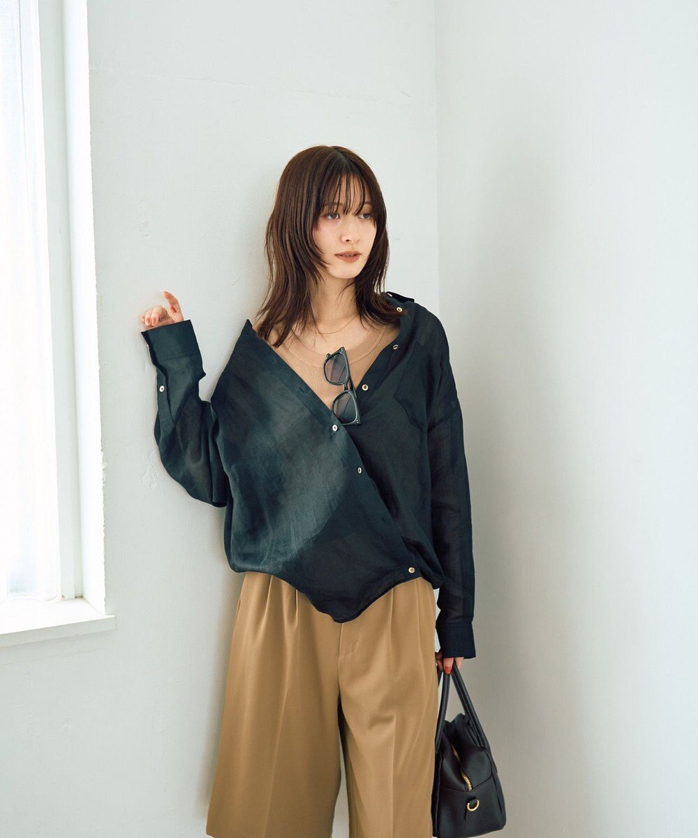 YECCA VECCA 3wayシアーリネンシャツ 