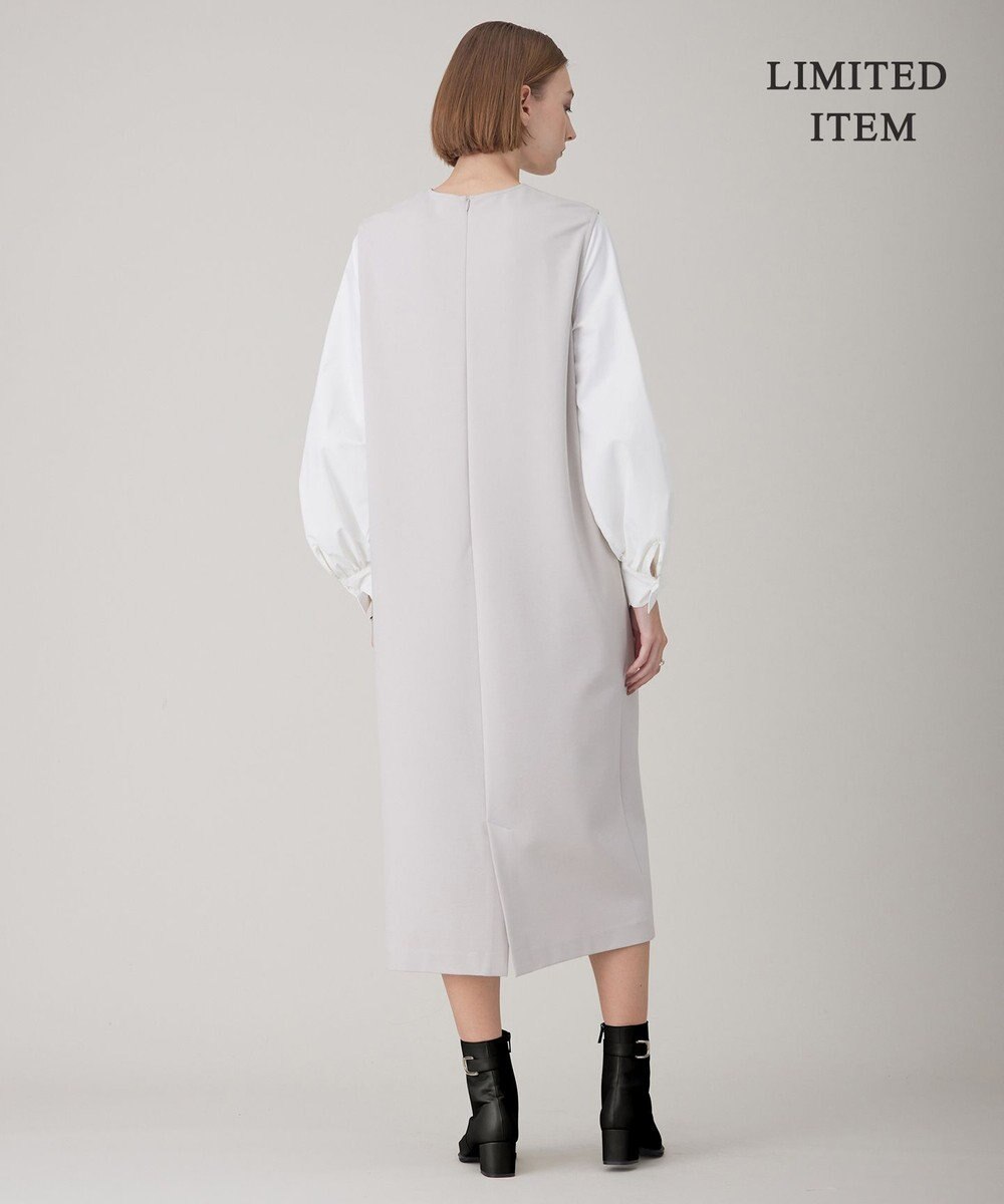 ICB L 【WEB限定・洗える】ストレッチポンチ ドッキングワンピース 