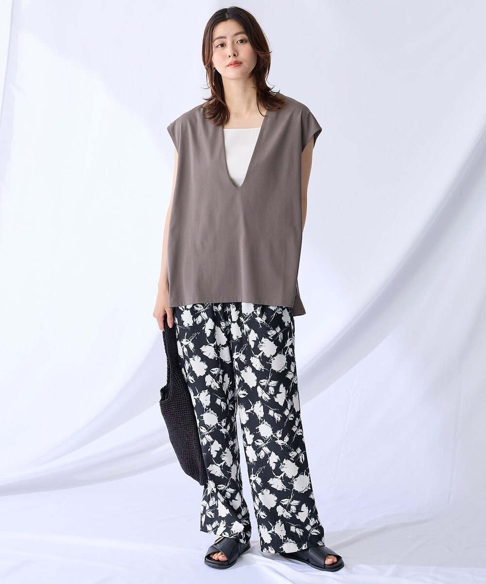 ANY L 【洗濯機可/接触冷感/UVカット】Ｖネックチュニック 