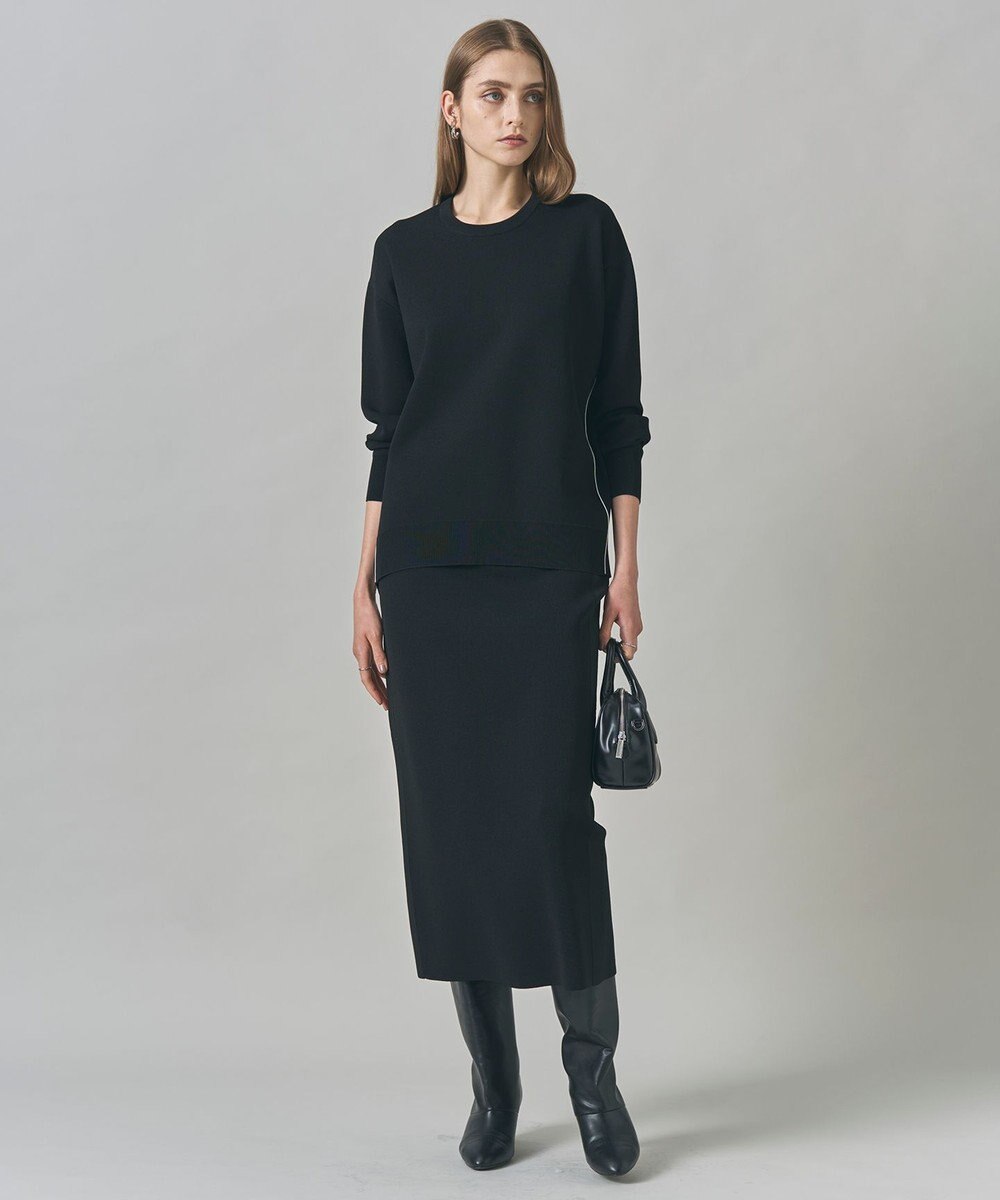 ICB L 【洗える】 シンセティックダブルフェイス ニットプルオーバー 