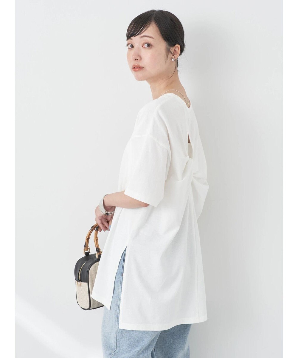 earth music&ecology バックスリットねじりチュニックＴ 