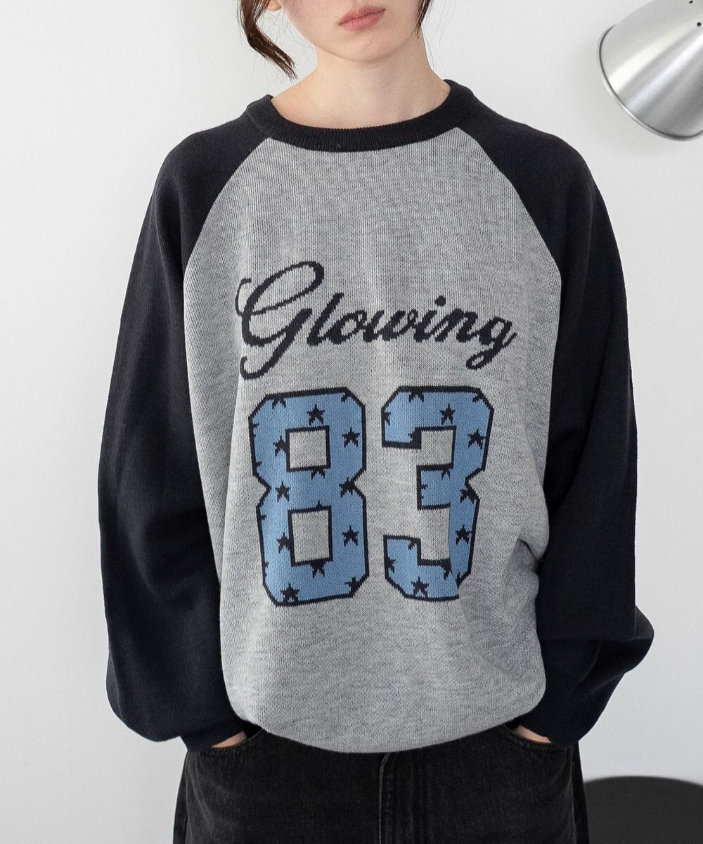 WEGO 【洗える】グラフィックニットBIGプルオーバー 