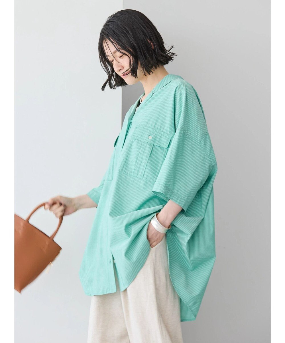 AMERICAN HOLIC 接触冷感＋ＵＶカットＷポケットＢＩＧシャツチュニック 