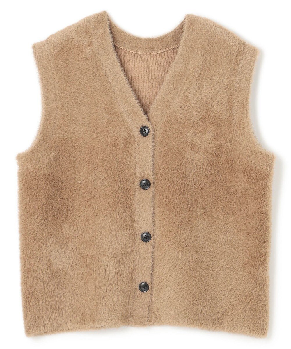 UNFILO ナイロンシャギー カーディガン ベスト 