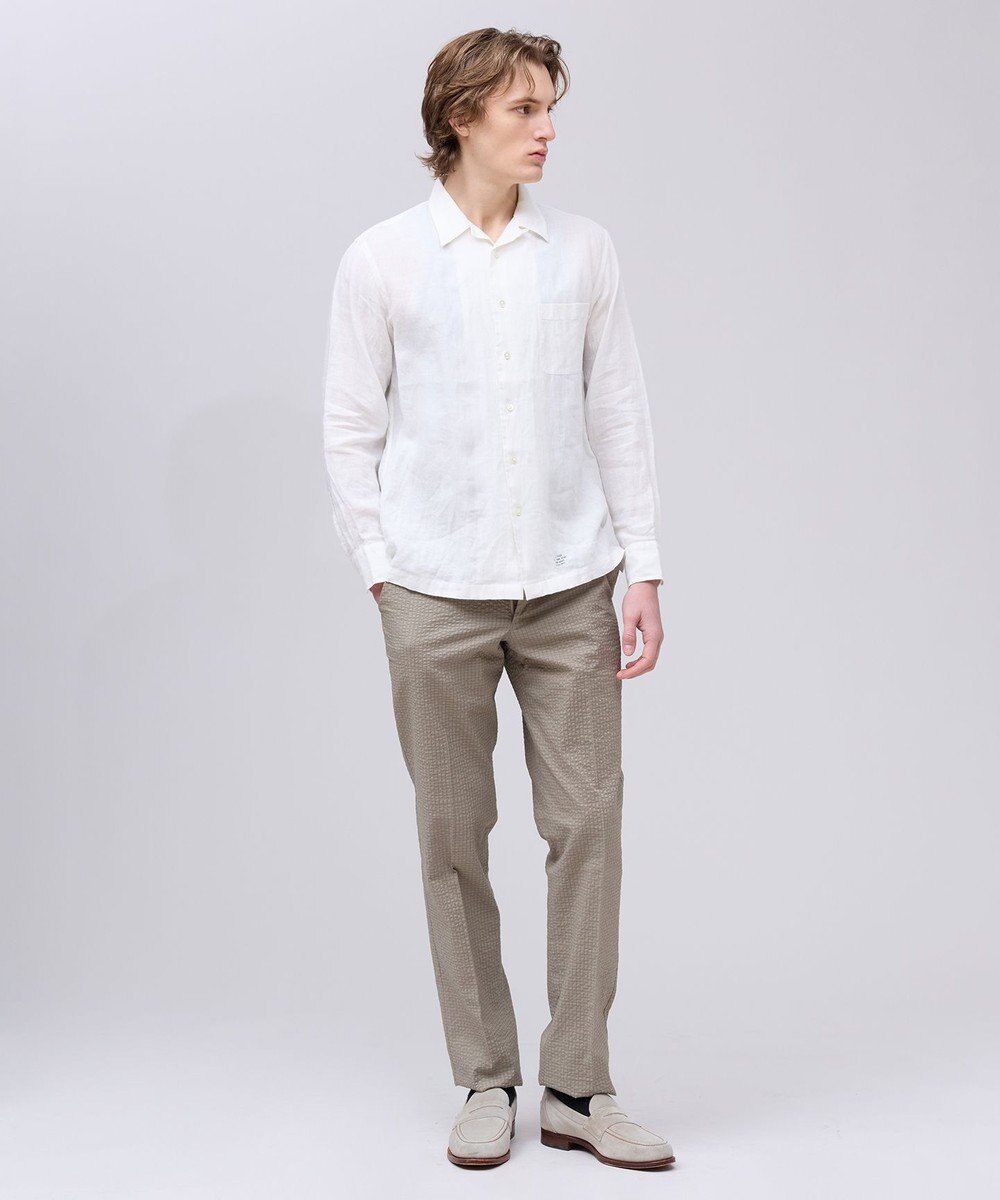 J.PRESS MEN 【LIBECO】リネンオープンカラー シャツ 