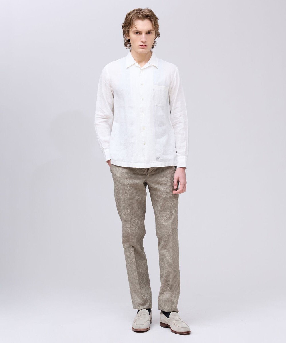 J.PRESS MEN 【LIBECO】リネンオープンカラー シャツ 