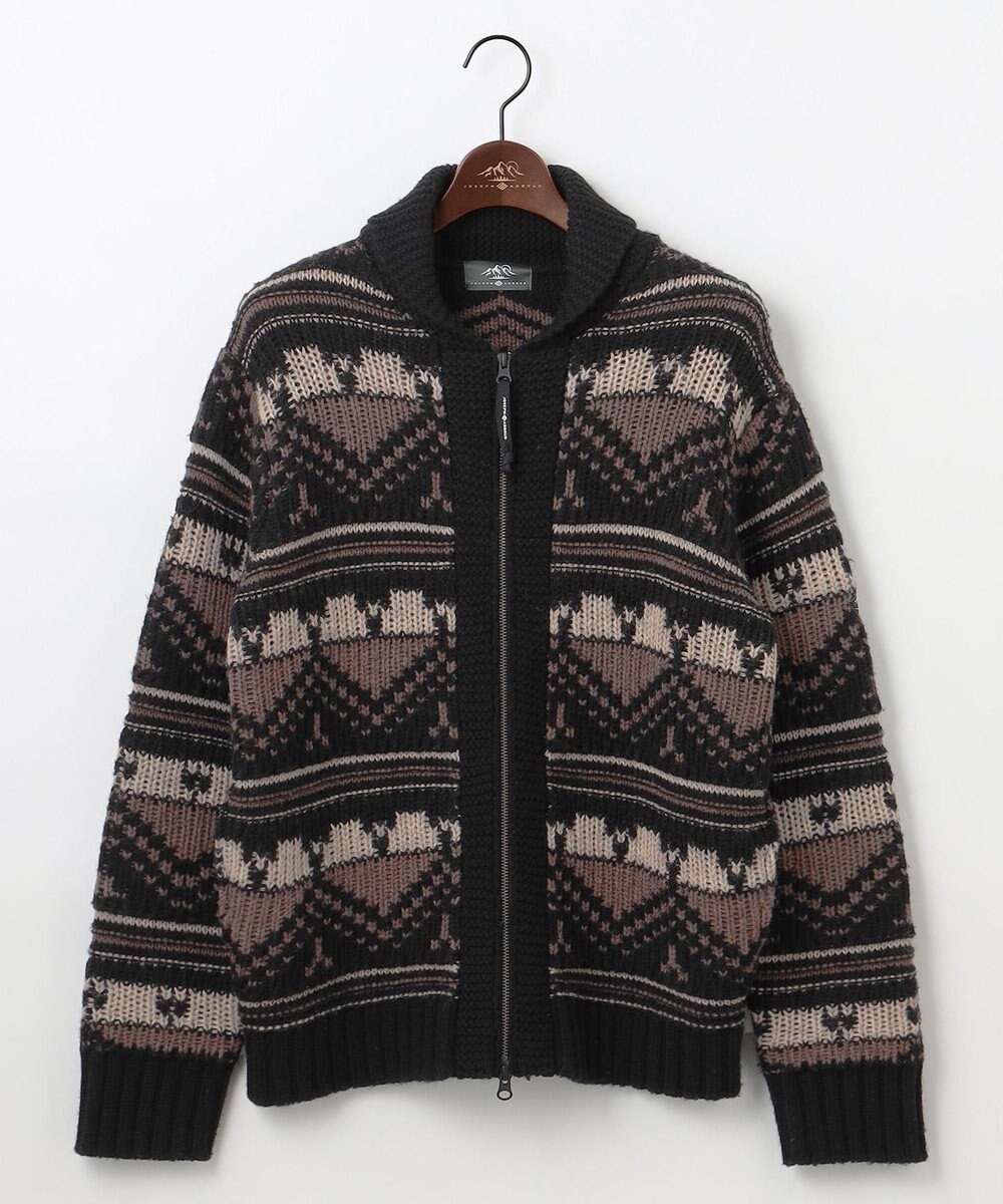 JOSEPH ABBOUD MOUNTAIN 【ペルー素材使用】ハイランドウール カウチン ジップ ニット 