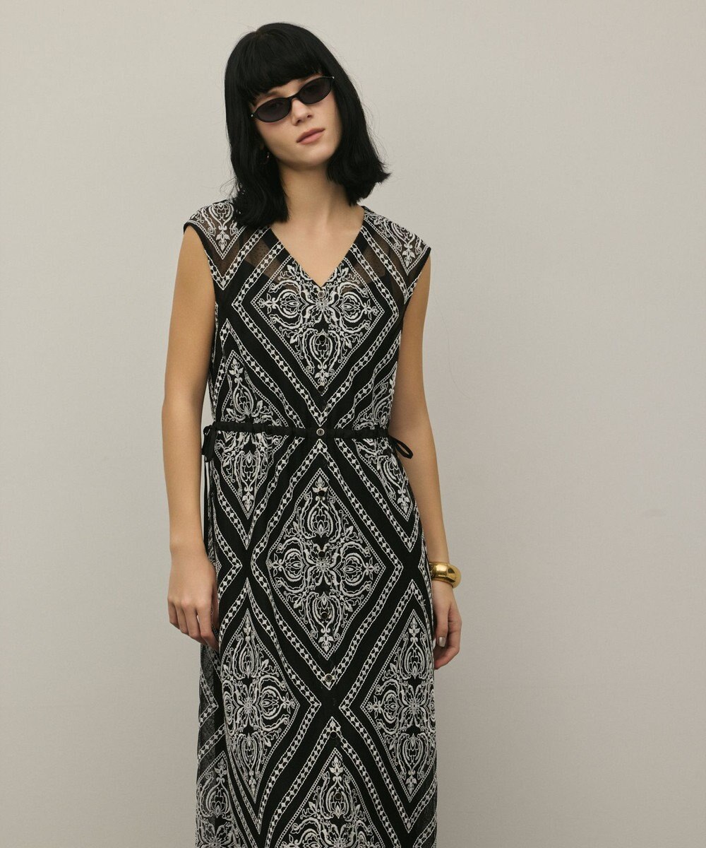 GRACE CONTINENTAL 刺繍ジレワンピース 