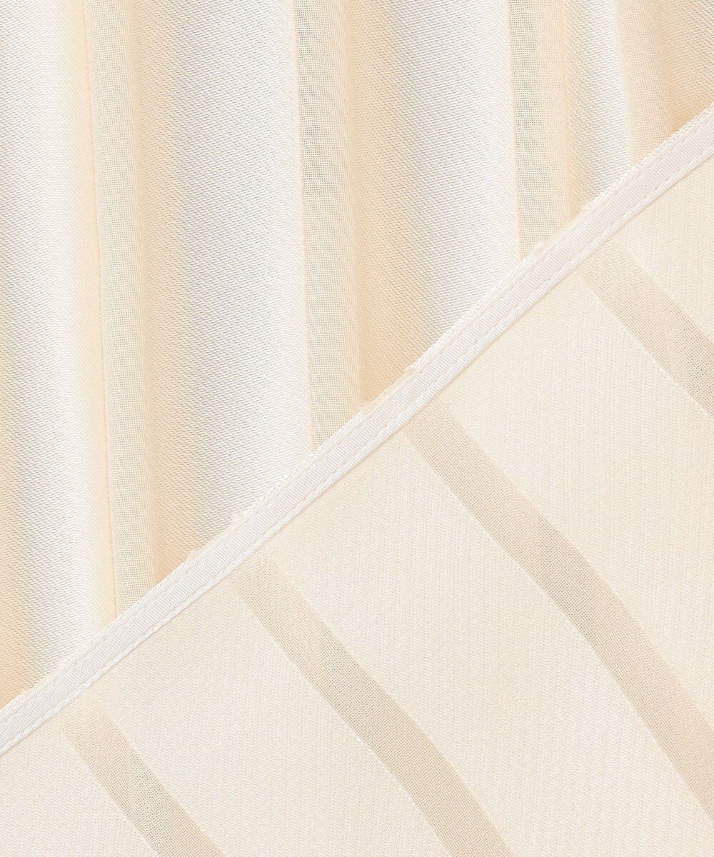 BEIGE， HAUYNITE / シアーストライプバンドカラーブラウス 