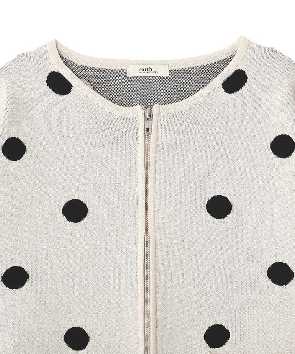 earth music&ecology 【予約】ダブルジップドットカーディガン 